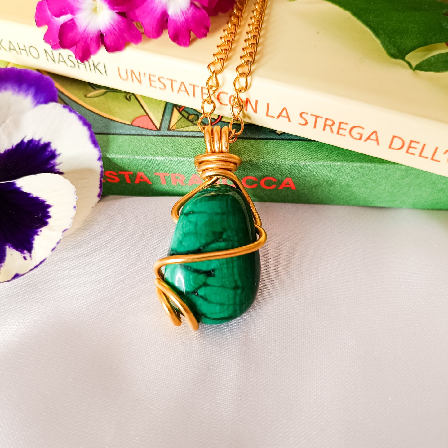 GOCCIA IN MALACHITE WIRE