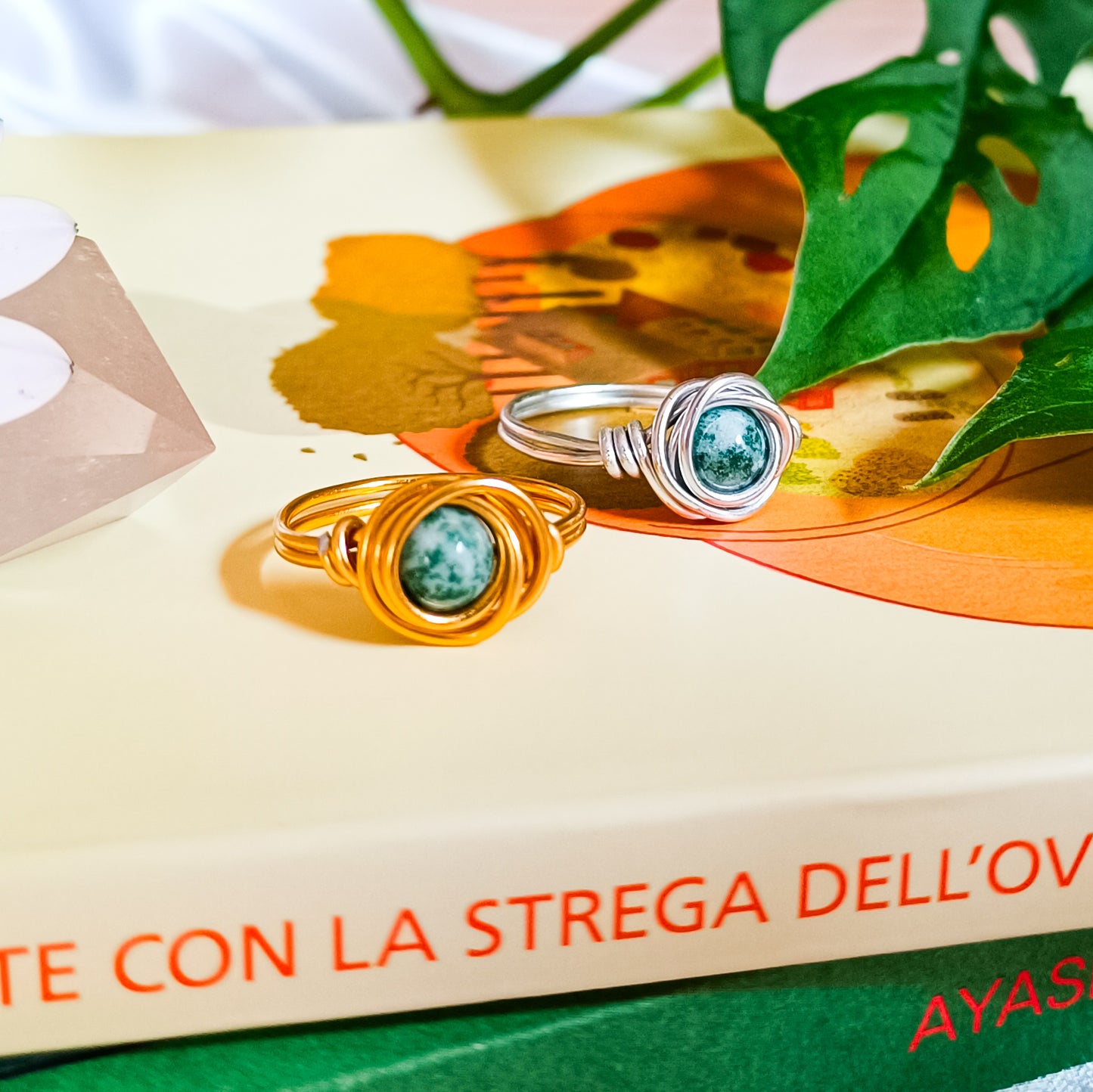 ANELLO WRAP CON AGATA ALBERO