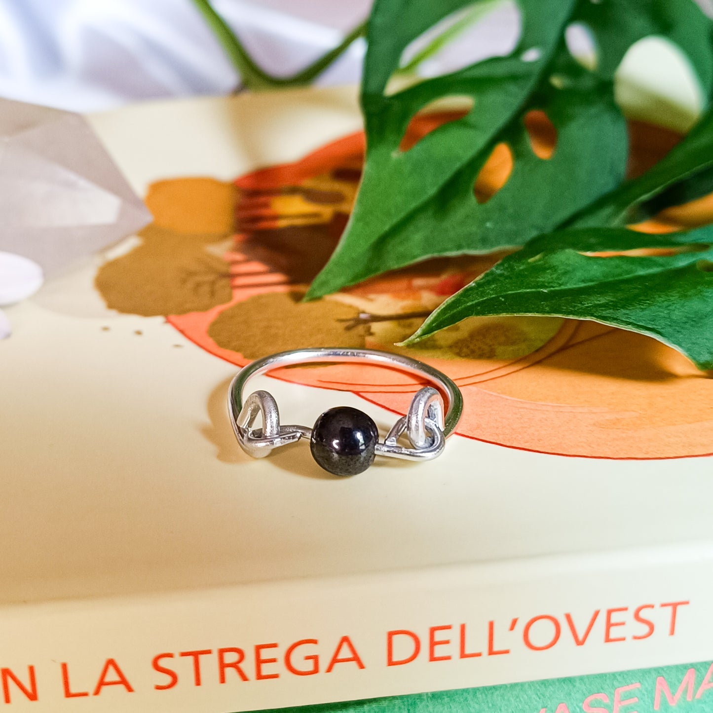 ANELLO SINGLE PEARL CON EMATITE