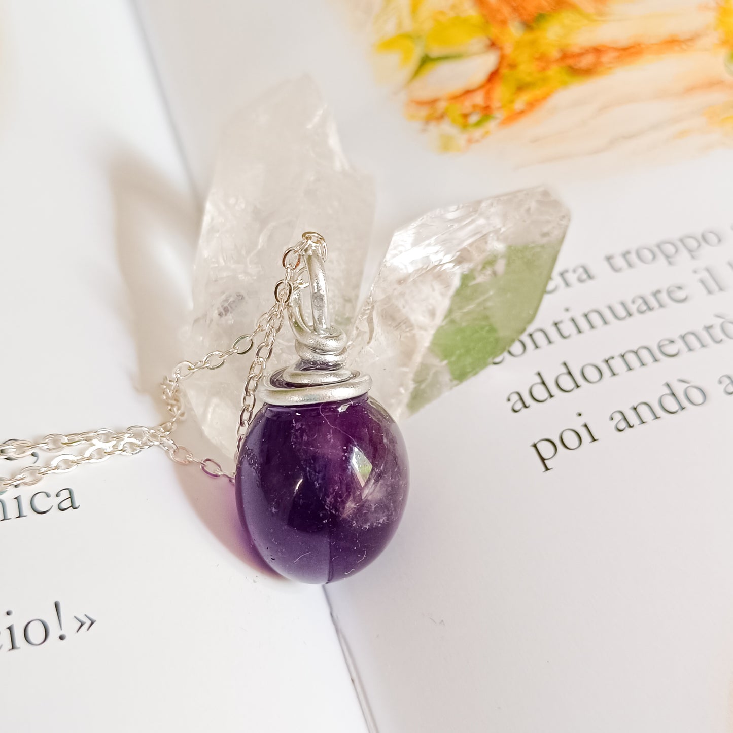 COLLANA CON CRISTALLO IN AMETISTA